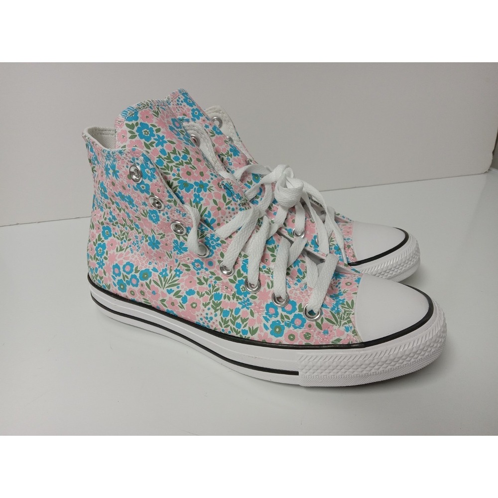 Converse Chuck Taylor Women 8 High Gnarly Blue Pink Sneakers